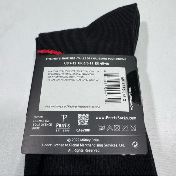 NWT Motley Crue 3 Pack Crew Socks - Picture 8 of 11